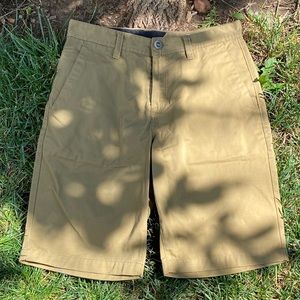 Volcom Flat Front Shorts 29 Tan